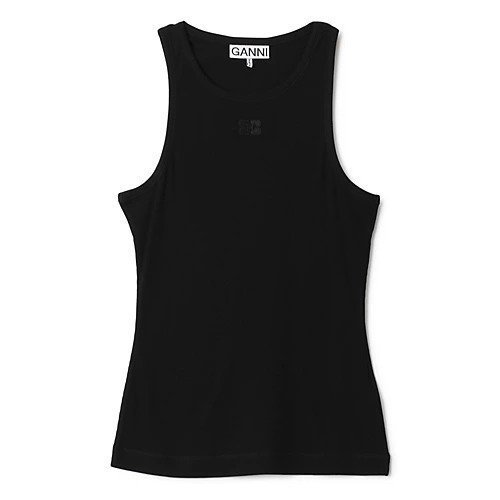 【ガニー/GANNI】のSoft Cotton Rib Tank Top インテリア・キッズ・メンズ・レディースファッション・服の通販 founy(ファニー) 　ファッション　Fashion　レディースファッション　WOMEN　ワンピース　Dress　2024年　2024　2024-2025秋冬・A/W　Aw/Autumn/Winter/Fw/Fall/2024-2025　タンク　Tank　洗える　Washable　Black|ID: prp329100004021644 ipo3291000000029317562