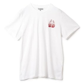 【ガニー/GANNI】のThin Jersey GoGo Relaxed T-shirt 人気、トレンドファッション・服の通販 founy(ファニー) ファッション Fashion レディースファッション WOMEN トップス・カットソー Tops/Tshirt シャツ/ブラウス Shirts/Blouses ロング / Tシャツ T-Shirts 2024年 2024 2024-2025秋冬・A/W Aw/Autumn/Winter/Fw/Fall/2024-2025 ジャージー Jersey プリント Print ベーシック Basic ワンポイント One Point 洗える Washable |ID:prp329100004021657