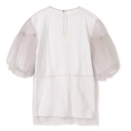 【チカ キサダ/CHIKA KISADA】のチュールカットソー 人気、トレンドファッション・服の通販 founy(ファニー) 　ファッション　Fashion　レディースファッション　Fashion for Women　トップス・カットソー　Cut & Sew Tops　カットソー・ベーシックTシャツ　Cut-and-Sewn Tops / Stretch Tees & Basics　2025年　2025　2025春夏・S/S　Spring/Summer 2025 SS25　スリーブ　Sleeve, Long Sleeve / Short Sleeve　チュール　Tulip, Tulip Motif　other-2|ID: prp329100004021670 ipo3291000000031300284