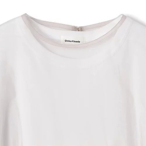 【チカ キサダ/CHIKA KISADA】のチュールカットソー 人気、トレンドファッション・服の通販 founy(ファニー) 　ファッション　Fashion　レディースファッション　Fashion for Women　トップス・カットソー　Cut & Sew Tops　カットソー・ベーシックTシャツ　Cut-and-Sewn Tops / Stretch Tees & Basics　2025年　2025　2025春夏・S/S　Spring/Summer 2025 SS25　スリーブ　Sleeve, Long Sleeve / Short Sleeve　チュール　Tulip, Tulip Motif　other-3|ID: prp329100004021670 ipo3291000000031300286