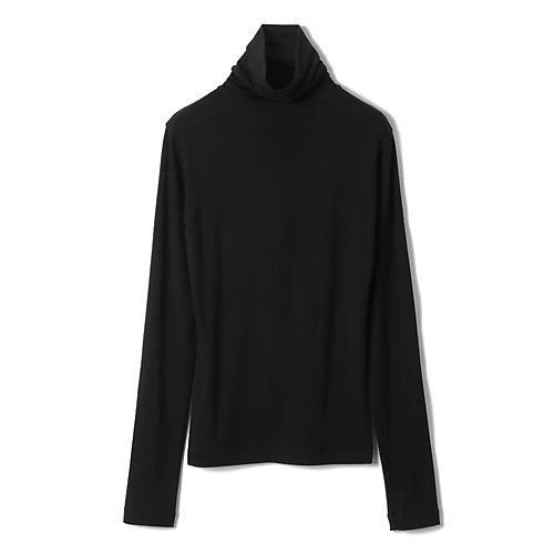 【チノ/CINOH】のTENCEL CASHMERE TURTLE NECK T-SHIRT インテリア・キッズ・メンズ・レディースファッション・服の通販 founy(ファニー) 　ファッション　Fashion　レディースファッション　WOMEN　トップス・カットソー　Tops/Tshirt　シャツ/ブラウス　Shirts/Blouses　ロング / Tシャツ　T-Shirts　2024年　2024　2024-2025秋冬・A/W　Aw/Autumn/Winter/Fw/Fall/2024-2025　とろみ　Thickness　カシミヤ　Cashmere　ストレッチ　Stretch　ドレープ　Drape　BLACK|ID: prp329100004021691 ipo3291000000029789488