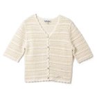 【ガニー/GANNI】のCotton Pointelle Short Sleeve Cardigan 人気、トレンドファッション・服の通販 founy(ファニー) ファッション Fashion レディースファッション WOMEN トップス・カットソー Tops/Tshirt カーディガン Cardigans 2024年 2024 2024-2025秋冬・A/W Aw/Autumn/Winter/Fw/Fall/2024-2025 カーディガン Cardigan ガーリー Girly スカラップ Scalloped トリミング Trimming フェミニン Feminine レース Race 洗える Washable 透かし Watermark thumbnail Egret|ID: prp329100004021710 ipo3291000000029789554