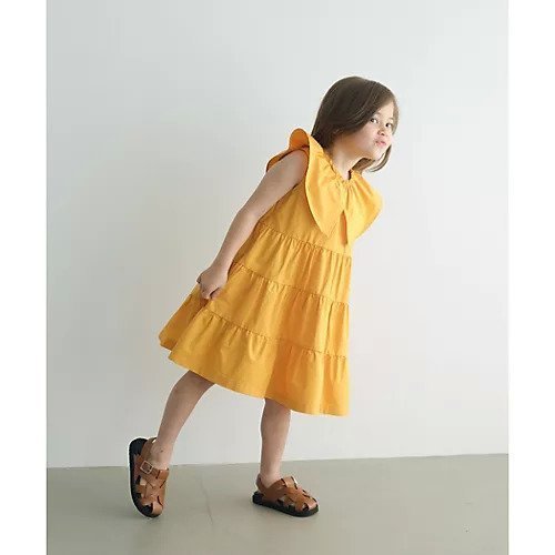 【グリーンレーベルリラクシング/green label relaxing / UNITED ARROWS / KIDS】のTJ フレアカラーティアードワンピース / キッズ 100cm-130cm インテリア・キッズ・メンズ・レディースファッション・服の通販 founy(ファニー) 　ファッション　Fashion　キッズファッション　KIDS　ワンピース　Dress/Kids　ギャザー　Gather　サンダル　Sandals　スニーカー　Sneakers　ティアード　Tiered　ティアードワンピース　Tiered Dress　ポケット　Pocket　おすすめ　Recommend　夏　Summer　MUSTARD|ID: prp329100004022816 ipo3291000000026688473