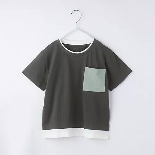 【ザ ショップ ティーケー/THE SHOP TK / KIDS】の【110-160/6色展開】配色ポケットTEE インテリア・キッズ・メンズ・レディースファッション・服の通販 founy(ファニー) 　ファッション　Fashion　キッズファッション　KIDS　おすすめ　Recommend　シンプル　Simple　スマート　Smart　ポケット　Pocket　チャコールグレー|ID: prp329100004026307 ipo3291000000027230707