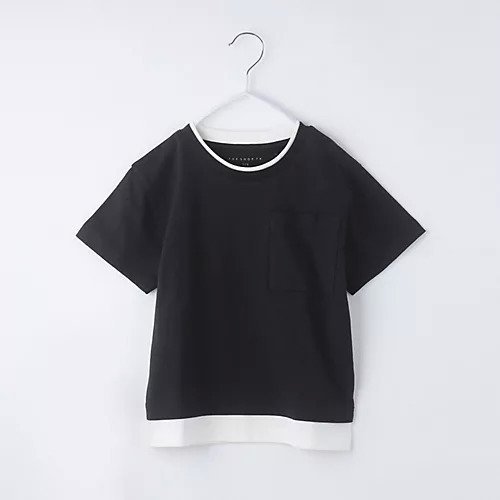 【ザ ショップ ティーケー/THE SHOP TK / KIDS】の【110-160/6色展開】配色ポケットTEE インテリア・キッズ・メンズ・レディースファッション・服の通販 founy(ファニー) 　ファッション　Fashion　キッズファッション　KIDS　おすすめ　Recommend　シンプル　Simple　スマート　Smart　ポケット　Pocket　ブラック|ID: prp329100004026307 ipo3291000000027230708