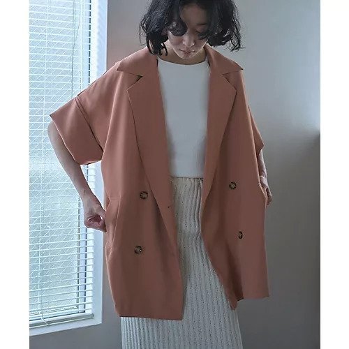 【マージュール/marjour】のSUMMER DOUBLE JACKET インテリア・キッズ・メンズ・レディースファッション・服の通販 founy(ファニー) https://founy.com/ ファッション Fashion レディースファッション Fashion for Women アウター Coat / Outerwear Collection レディースジャケット・軽アウター Jackets キャミソール Camisole, Spaghetti Strap Top ジャケット Jacket, Outerwear ジョーゼット Georgette, Semi-Sheer Fabric ストレッチ Stretch, Stretchy Fabric タンク Tank Top, Sleeveless Top ダブル Double, Double-Breasted トレンド Trend, Trending Now ノースリーブ Sleeveless, No-Sleeve ベーシック Basic, Essential リネン Linen, Linen Fabric 夏 Summer |ID: prp329100004027273 ipo3291000000030971597