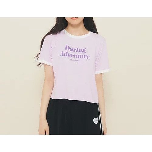 【ピンク ラテ/PINK-latte / KIDS】の【130cmあり】フロントロゴ袖リボンリンガーTシャツ 人気、トレンドファッション・服の通販 founy(ファニー) 　ファッション　Fashion　キッズファッション　KIDS　おすすめ　Recommend　カーゴパンツ　Cargo Pants　ガーリー　Girly　コンパクト　Compact　シンプル　Simple　デニム　Denim　パイピング　Piping　フェミニン　Feminine　フレア　Flare　フロント　Front　プリント　Print　リボン　Ribbon　ワンポイント　One Point　 other-1|ID: prp329100004027314 ipo3291000000029585845