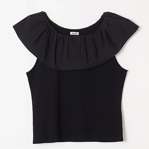【オブラダ/Oblada】のELIZABETH インテリア・キッズ・メンズ・レディースファッション・服の通販 founy(ファニー) 　ファッション　Fashion　レディースファッション　WOMEN　カットソー　Cut And Sew　カーゴパンツ　Cargo Pants　デニム　Denim　ドッキング　Docking　ノースリーブ　No Sleeve　夏　Summer　洗える　Washable　BLACK|ID: prp329100004028075 ipo3291000000031714405