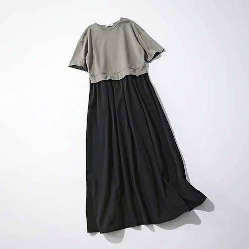 【イーバイエクラ/E by eclat】のTシャツドッキングワンピース 人気、トレンドファッション・服の通販 founy(ファニー) 　ファッション　Fashion　レディースファッション　WOMEN　ワンピース　Dress　なめらか　Smooth　スリット　Slit　タイプライター　Typewriter　ドッキング　Docking　フェミニン　Feminine　ラウンド　Round　リラックス　Relax　洗える　Washable　軽量　Lightweight　other-2|ID: prp329100004028095 ipo3291000000031293854