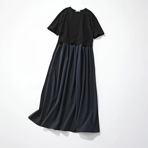 【イーバイエクラ/E by eclat】のTシャツドッキングワンピース 人気、トレンドファッション・服の通販 founy(ファニー) 　ファッション　Fashion　レディースファッション　WOMEN　ワンピース　Dress　なめらか　Smooth　スリット　Slit　タイプライター　Typewriter　ドッキング　Docking　フェミニン　Feminine　ラウンド　Round　リラックス　Relax　洗える　Washable　軽量　Lightweight　other-3|ID: prp329100004028095 ipo3291000000031293856