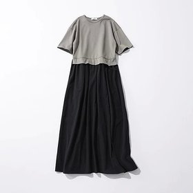 【イーバイエクラ/E by eclat】のTシャツドッキングワンピース 人気、トレンドファッション・服の通販 founy(ファニー) ファッション Fashion レディースファッション WOMEN ワンピース Dress なめらか Smooth スリット Slit タイプライター Typewriter ドッキング Docking フェミニン Feminine ラウンド Round リラックス Relax 洗える Washable 軽量 Lightweight |ID:prp329100004028095