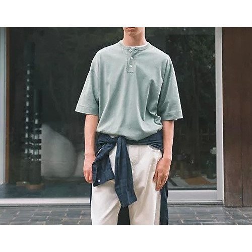 【グリーンレーベルリラクシング/green label relaxing / UNITED ARROWS / MEN】の【別注】GLR ヘンリーネック ピグメント 半袖 Tシャツ カットソー 人気、トレンドファッション・服の通販 founy(ファニー) 　ファッション　Fashion　メンズファッション　MEN　トップス・カットソー　Tops/Tshirt/Men　シャツ　Shirts　インナー　Inner　カットソー　Cut And Sew　ジャケット　Jacket　トレンド　Trend　フィット　Fit　ブルゾン　Blouson　別注　Special Order　半袖　Short Sleeve　 other-1|ID: prp329100004028205 ipo3291000000027875450