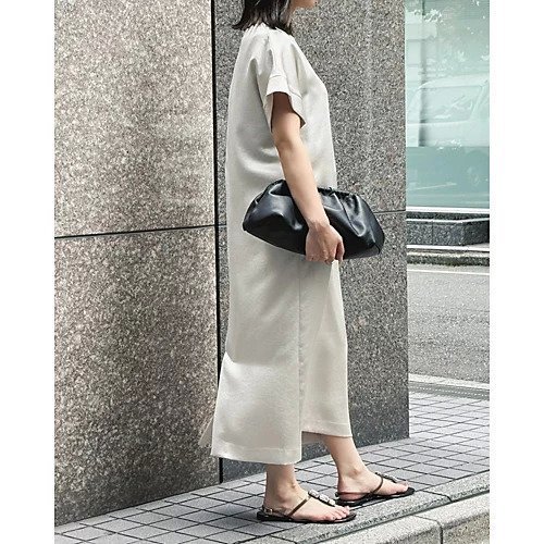 【エムセブンデイズ/M7days】のサテンコクーンワンピース 人気、トレンドファッション・服の通販 founy(ファニー) 　ファッション　Fashion　レディースファッション　Fashion for Women　ワンピース　Dresses　サテン　Satin, Glossy Fabric　スリット　Slit, Slit Detail　ペチコート　Petticoat, Underskirt　ヴィンテージ　Vintage Style　洗える　Machine Washable　other-3|ID: prp329100004029622 ipo3291000000032232708