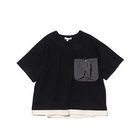 【シューラルー/SHOO LA RUE / KIDS】の【110-140cm】裾レイヤード異素材ポケットTシャツ 人気、トレンドファッション・服の通販 founy(ファニー) ファッション Fashion キッズファッション KIDS おすすめ Recommend アウトドア Outdoor インナー Inner カットソー Cut And Sew ポケット Pocket thumbnail ブラック|ID: prp329100004029938 ipo3291000000027433546