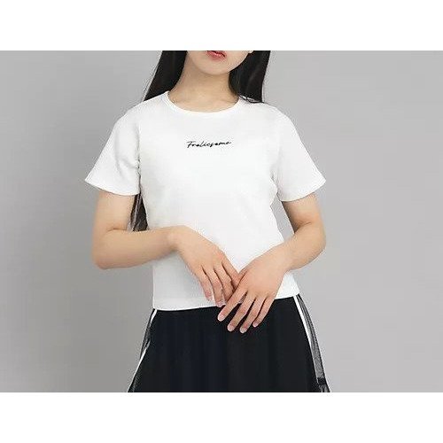 【ピンク ラテ/PINK-latte / KIDS】の【ニコプチ10月号掲載】コンパクトリブTシャツ インテリア・キッズ・メンズ・レディースファッション・服の通販 founy(ファニー) 　雑誌掲載アイテム　Magazine Items　ファッション雑誌　Fashion Magazines　Nicopuchi　ニコ プチ　ファッション　Fashion　キッズファッション　KIDS　10月号　October Issue　おすすめ　Recommend　インナー　Inner　キャミ　Cami　コンパクト　Compact　サロペット　Overalls　シンプル　Simple　ジャケット　Jacket　フロント　Front　ベーシック　Basic　ボーダー　Border　ワイド　Wide　雑誌　Magazine　オフホワイト|ID: prp329100004039279 ipo3291000000026930693