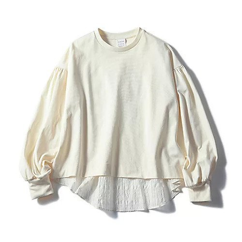 【トゥエルブクローゼット/12closet】の【洗える】バックフレア切替カットソー インテリア・キッズ・メンズ・レディースファッション・服の通販 founy(ファニー) ファッション Fashion レディースファッション Fashion for Women トップス・カットソー Cut & Sew Tops カットソー・ベーシックTシャツ Cut-and-Sewn Tops / Stretch Tees & Basics 10月号 October Issue カットソー Cut and Sewn Top カフス Cuff Design チェック Check, Plaid, Tartan フレア Flare, Flared ボックス Boxy, Box Shape 切替 Switching, Contrast Panel 洗える Machine Washable アイボリー×アイボリー|ID: prp329100004042100 ipo3291000000034766584