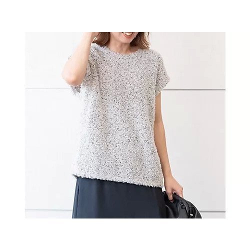 【エムセブンデイズ/M7days】のリボンヤーンニットトップス 人気、トレンドファッション・服の通販 founy(ファニー) 　ファッション　Fashion　レディースファッション　Fashion for Women　トップス・カットソー　Cut & Sew Tops　ニット　Knit Tops & Sweaters　おすすめ　Recommended / Our Picks　インナー　Innerwear　エレガント 上品　Elegant　ショルダー　Shoulder, Shoulder Strap　ツイード　Twill, Twill Weave　ティアードスカート　Tiered Skirt, Flounced Skirt　ドロップ　Drop Shoulder, Dropped Style　ベスト　Vest, Waistcoat　ミックス　Mix, Mixed Style　モノトーン　Monotone, Black and White　秋　Autumn　other-2|ID: prp329100004042102 ipo3291000000031293196