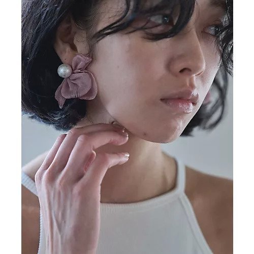 【マージュール/marjour】のSHEER HALF FLOWER PIERCE インテリア・キッズ・メンズ・レディースファッション・服の通販 founy(ファニー) 　ファッション　Fashion　レディースファッション　Fashion for Women　シアー　Sheer, See-Through　パール　Pearl, Pearl Accent　フラワー　Flower, Floral　モチーフ　Motif, Design Theme　PINK|ID: prp329100004043303 ipo3291000000029580966