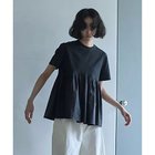 【マージュール/marjour】のOTONA SWITCHING HALF PEPLUM TEE ブラック|ID: prp329100004048822 ipo3291000000031575460
