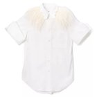 【トーガ プルラ/TOGA PULLA】のCotton S/S shirt with feather WHITE|ID: prp329100004051246 ipo3291000000027209981