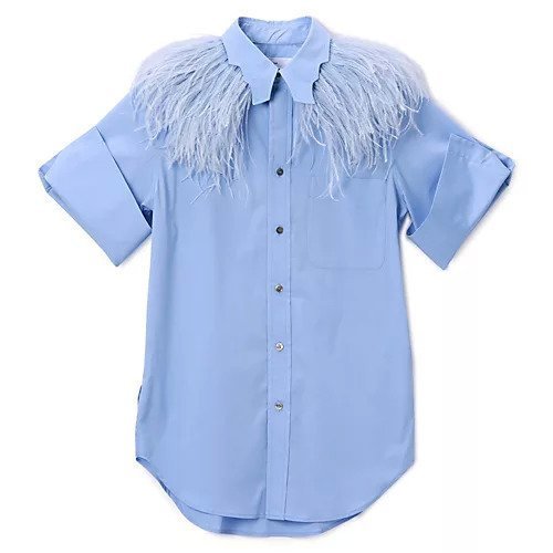 【トーガ プルラ/TOGA PULLA】のCotton S/S shirt with feather インテリア・キッズ・メンズ・レディースファッション・服の通販 founy(ファニー) https://founy.com/ ファッション Fashion レディースファッション WOMEN トップス・カットソー Tops/Tshirt シャツ/ブラウス Shirts/Blouses 2024年 2024 2024-2025秋冬・A/W Aw/Autumn/Winter/Fw/Fall/2024-2025 フェザー Feather 夏 Summer S/S・春夏 Ss・Spring/Summer 洗える Washable |ID: prp329100004051246 ipo3291000000030828501
