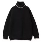 【スローン/SLOANE】のジーロンラムズ カシミヤ ドロップショルダー 【HPS別注】ブラック×アイボリー|ID: prp329100004051252 ipo3291000000036313544