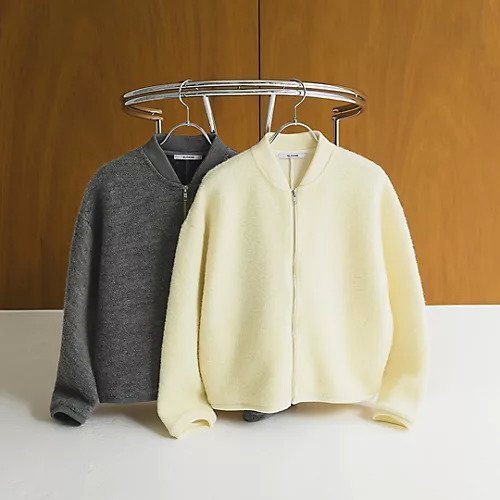 【スローン/SLOANE】の【HPS別注】ボアジップブルゾン 人気、トレンドファッション・服の通販 founy(ファニー) 　ファッション　Fashion　レディースファッション　Fashion for Women　アウター　Coat / Outerwear Collection　ブルゾンジャケット・スポーティアウター　Blouson Jackets　カーディガン　Cardigan, Knitwear　今季　This Season, Current Season　ジップ　Zip, Zipper　ジャケット　Jacket, Outerwear　スタンダード　Standard, Basic　スタンド　Stand Collar, Upright Stand　トレンド　Trend, Trending Now　ブルゾン　Blouson, Bomber Jacket　ボックス　Boxy, Box Shape　別注　Limited Edition, Custom Order　ミドル　Middle Length, Mid Height　メタル　Metal, Metal Parts　ループ　Loop, Loop Knit　A/W・秋冬　Autumn/Winter　other-2|ID: prp329100004051306 ipo3291000000032620475