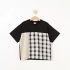 【シューラルー/SHOO LA RUE / KIDS】の【110-140cm】チェック切替え配色Tシャツ ブラック|ID: prp329100004051326 ipo3291000000027210702