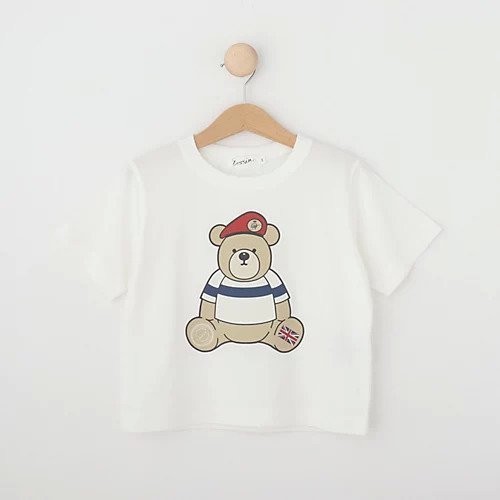 【デッサン/Dessin / KIDS】のオリジナルデッサンベアTシャツ インテリア・キッズ・メンズ・レディースファッション・服の通販 founy(ファニー) 　ファッション　Fashion　キッズファッション　KIDS　スマート　Smart　プリント　Print　半袖　Short Sleeve　ホワイト|ID: prp329100004052899 ipo3291000000027249111