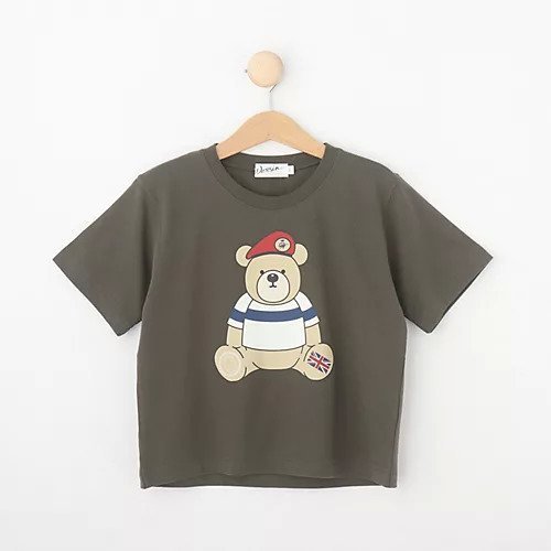 【デッサン/Dessin / KIDS】のオリジナルデッサンベアTシャツ インテリア・キッズ・メンズ・レディースファッション・服の通販 founy(ファニー) 　ファッション　Fashion　キッズファッション　KIDS　スマート　Smart　プリント　Print　半袖　Short Sleeve　チャコールグレー|ID: prp329100004052899 ipo3291000000027249113