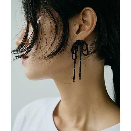 【マージュール/marjour】のDOUBLE RIBBON EARRING 人気、トレンドファッション・服の通販 founy(ファニー) 　ファッション　Fashion　レディースファッション　Fashion for Women　ジュエリー　Jewelry　ファッションリング　Fashion Rings　イヤリング・フープ・ドロップタイプ　Hoop, Drop & Clip Earrings　イヤリング　Earrings　モチーフ　Motif, Design Theme　リボン　Ribbon, Bow　ループ　Loop, Loop Knit　other-3|ID: prp329100004053852 ipo3291000000031292594