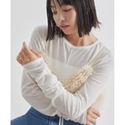 【ビス/VIS】の【洗える】シャーリングスリーブシアーロングTシャツ オフホワイト|ID:prp329100004054774