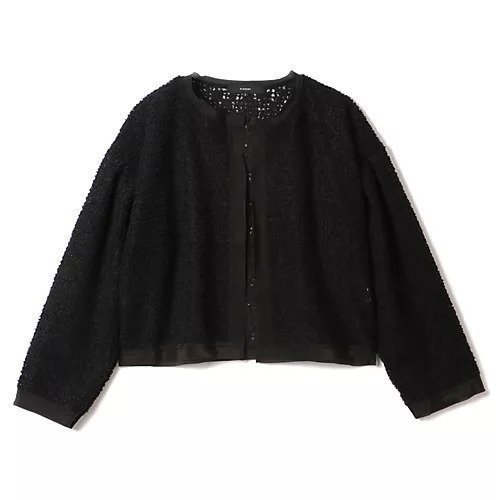 【フローレント/FLORENT】のFEATHER TULLE CARDIGAN インテリア・キッズ・メンズ・レディースファッション・服の通販 founy(ファニー) 　ファッション　Fashion　レディースファッション　WOMEN　トップス・カットソー　Tops/Tshirt　カーディガン　Cardigans　カーディガン　Cardigan　コンビ　Combination　BLACK|ID: prp329100004064580 ipo3291000000027387282