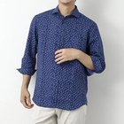 【ノーリーズ グッドマン/NOLLEY'S goodman / MEN】のリネンカッタウェイ 7分袖 総柄シャツ ブルー系その他|ID: prp329100004065053 ipo3291000000027389171