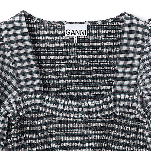 【ガニー/GANNI】のSeersucker Check Open-neck Smock Blouse 人気、トレンドファッション・服の通販 founy(ファニー) 　ファッション　Fashion　レディースファッション　WOMEN　2024年　2024　2024-2025秋冬・A/W　Aw/Autumn/Winter/Fw/Fall/2024-2025　スモック　Smock　フレア　Flare　洗える　Washable　other-3|ID: prp329100004066804 ipo3291000000031299681