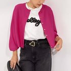 【ノーリーズ/NOLLEY'S】の《手洗い可能》総針カーブ袖2WAYクルーネックカーディガン 人気、トレンドファッション・服の通販 founy(ファニー) ファッション Fashion レディースファッション WOMEN トップス・カットソー Tops/Tshirt カーディガン Cardigans 2024年 2024 2024-2025秋冬・A/W Aw/Autumn/Winter/Fw/Fall/2024-2025 カーディガン Cardigan ショート Short ストレッチ Stretch スリット Slit バランス Balance thumbnail ピンク|ID: prp329100004066839 ipo3291000000028072111