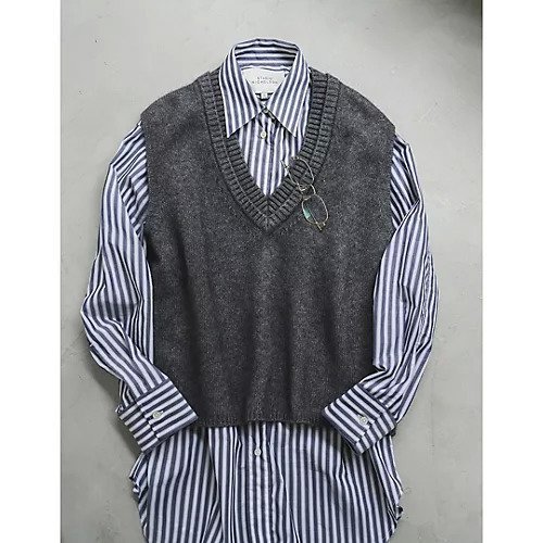 【スアデオ/suadeo】のダブルリブVネックベスト 人気、トレンドファッション・服の通販 founy(ファニー) 　ファッション　Fashion　レディースファッション　WOMEN　アウター　Coat Outerwear　トップス・カットソー　Tops/Tshirt　ベスト/ジレ　Gilets/Vests　Vネック　V-Neck　インナー　Inner　洗える　Washable　カットソー　Cut And Sew　シンプル　Simple　バランス　Balance　ベスト　Vest　ベーシック　Basic　メランジ　Melange　レギュラー　Regular　ロング　Long　おすすめ　Recommend　エレガント 上品　Elegant　other-2|ID: prp329100004066851 ipo3291000000031901727