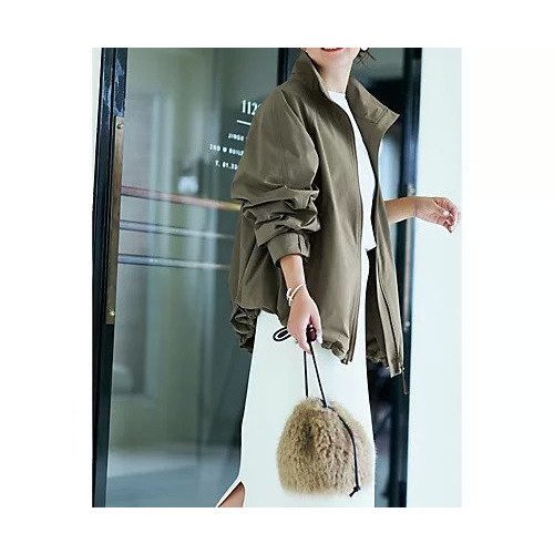【デミルクス ビームス/Demi-Luxe BEAMS】の【洗える】オーバースタンドブルゾン.M 人気、トレンドファッション・服の通販 founy(ファニー) 　ファッション　Fashion　レディースファッション　Ladies' Fashion Online　アウター　Coat Outerwear　ブルゾン　Blouson/Jackets　コクーン　Cocoon　ショート　Short　シンプル　Simple　スリーブ　Sleeve　フレア　Flare　ブラウジング　Browsing　ブルゾン　Blouson　ロング　Long　別注　Special Order　洗える　Washable　防寒　Cold Protection　other-2|ID: prp329100004066984 ipo3291000000032620379