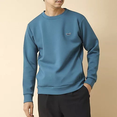 【ノーリーズ グッドマン/NOLLEY'S goodman / MEN】のダブルエアー クジラ クルーネックプルオーバー インテリア・キッズ・メンズ・レディースファッション・服の通販 founy(ファニー) 　ファッション　Fashion　メンズファッション　MEN　トップス・カットソー　Tops/Tshirt/Men　エアリー　Airy　シルク　Silk　ストレッチ　Stretch　ダブル　Double　デニム　Denim　ポケット　Pocket　ワンポイント　One Point　定番　Standard　グレイッシュブルー|ID: prp329100004067036 ipo3291000000027412375