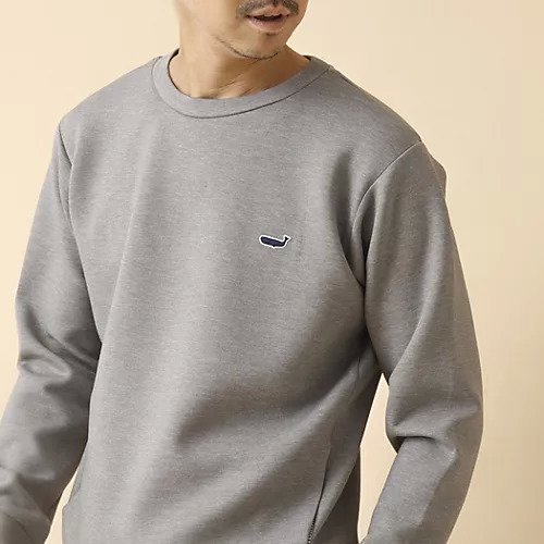 【ノーリーズ グッドマン/NOLLEY'S goodman / MEN】のダブルエアー クジラ クルーネックプルオーバー インテリア・キッズ・メンズ・レディースファッション・服の通販 founy(ファニー) 　ファッション　Fashion　メンズファッション　MEN　トップス・カットソー　Tops/Tshirt/Men　エアリー　Airy　シルク　Silk　ストレッチ　Stretch　ダブル　Double　デニム　Denim　ポケット　Pocket　ワンポイント　One Point　定番　Standard　ミディアムグレー|ID: prp329100004067036 ipo3291000000027412378