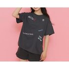 【ピンク ラテ/PINK-latte / KIDS】の【130cmあり】ミックスロゴゆるTシャツ チャコールグレー|ID: prp329100004067064 ipo3291000000029586476