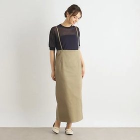 【ローラアシュレイ/LAURA ASHLEY】の【チノ素材/肩紐調節可】ストレート吊りスカート 人気、トレンドファッション・服の通販 founy(ファニー) ファッション Fashion レディースファッション WOMEN スカート Skirt おすすめ Recommend シンプル Simple ストレート Straight スマート Smart ダウン Down ポケット Pocket エレガント 上品 Elegant |ID:prp329100004068792