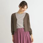 【ローラアシュレイ/LAURA ASHLEY】の【接触冷感/洗える/ショート丈】Vネックカーディガン ブラウン|ID: prp329100004074656 ipo3291000000027504530