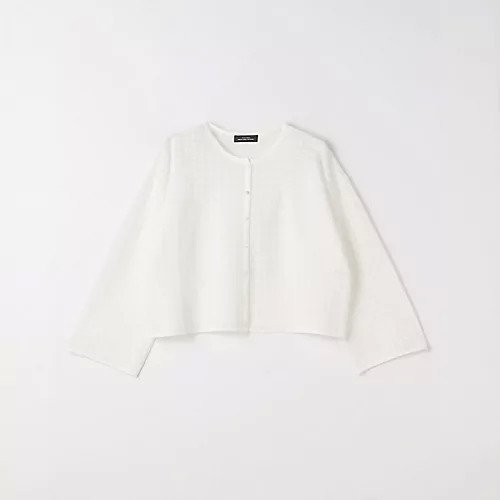 【グリーンレーベル リラクシング / ユナイテッドアローズ/green label relaxing / UNITED ARROWS】のレース ショート ニット カーディガン インテリア・キッズ・メンズ・レディースファッション・服の通販 founy(ファニー) 　ファッション　Fashion　レディースファッション　WOMEN　トップス・カットソー　Tops/Tshirt　ニット　Knit Tops　カーディガン　Cardigans　おすすめ　Recommend　カーディガン　Cardigan　ショート　Short　フェミニン　Feminine　フレア　Flare　レース　Race　ワイド　Wide　ビジネス 仕事 通勤　Business　夏　Summer　OFF WHITE|ID: prp329100004074657 ipo3291000000027504535