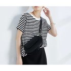 【リエミラー/Rie Miller】のボーダー半袖Tシャツ 人気、トレンドファッション・服の通販 founy(ファニー) ファッション Fashion レディースファッション WOMEN トップス・カットソー Tops/Tshirt シャツ/ブラウス Shirts/Blouses ロング / Tシャツ T-Shirts 2024年 2024 2024春夏・S/S Ss,Spring/Summer,2024 ベーシック Basic ボーダー Border エレガント 上品 Elegant 半袖 Short Sleeve thumbnail ブラック系その他|ID: prp329100004076225 ipo3291000000028306415