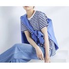 【リエミラー/Rie Miller】のボーダー半袖Tシャツ 人気、トレンドファッション・服の通販 founy(ファニー) ファッション Fashion レディースファッション WOMEN トップス・カットソー Tops/Tshirt シャツ/ブラウス Shirts/Blouses ロング / Tシャツ T-Shirts 2024年 2024 2024春夏・S/S Ss,Spring/Summer,2024 ベーシック Basic ボーダー Border エレガント 上品 Elegant 半袖 Short Sleeve thumbnail ブルー系その他|ID: prp329100004076225 ipo3291000000028306416