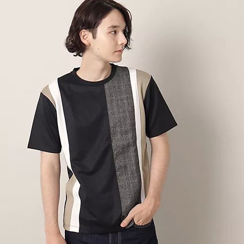 【デッサン/Dessin / MEN】のツイード切替ブロックTシャツ インテリア・キッズ・メンズ・レディースファッション・服の通販 founy(ファニー) https://founy.com/ ファッション Fashion メンズファッション MEN スマート Smart ツィード Tweed ツイード Tweed ブロック Block 切替 Switching 夏 Summer 秋 Autumn/Fall |ID: prp329100004076701 ipo3291000000027535917