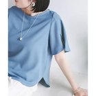 【ビス/VIS】の【WEB限定】袖スリット半袖ブラウス【洗える】 ブルー|ID: prp329100004077910 ipo3291000000027544297