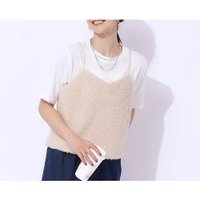 【シューラルー ドレスキップ/SHOO LA RUE / DRESKIP】の【2点セット】くるくるフェイクファービスチェ Tシャツ 人気、トレンドファッション・服の通販 founy(ファニー) ファッション Fashion レディースファッション WOMEN トップス・カットソー Tops/Tshirt シャツ/ブラウス Shirts/Blouses ロング / Tシャツ T-Shirts ビスチェ Bustier おすすめ Recommend シンプル Simple スマート Smart デニム Denim ビスチェ Bustier フェイクファー Faux Fur フェミニン Feminine ボトム Bottom ワイド Wide |ID:prp329100004077931