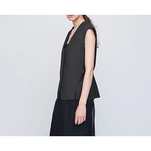 【ユナイテッドアローズ/UNITED ARROWS】のTRO ベスト インテリア・キッズ・メンズ・レディースファッション・服の通販 founy(ファニー) 　ファッション　Fashion　レディースファッション　WOMEN　アウター　Coat Outerwear　トップス・カットソー　Tops/Tshirt　ベスト/ジレ　Gilets/Vests　コンパクト　Compact　ショルダー　Shoulder　セットアップ　Set Up　ベスト　Vest　ワイド　Wide　エレガント 上品　Elegant　DK.GRAY|ID: prp329100004078012 ipo3291000000027544816